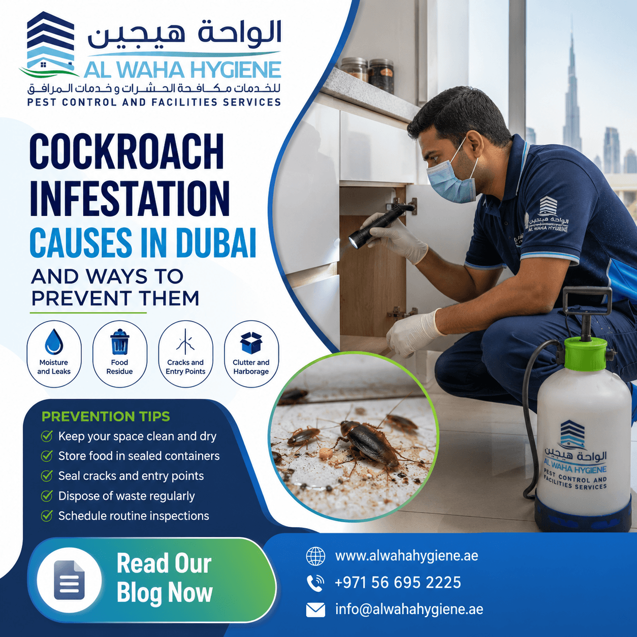 Cockroach Infestation Causes in Dubai and Ways to Prevent Them