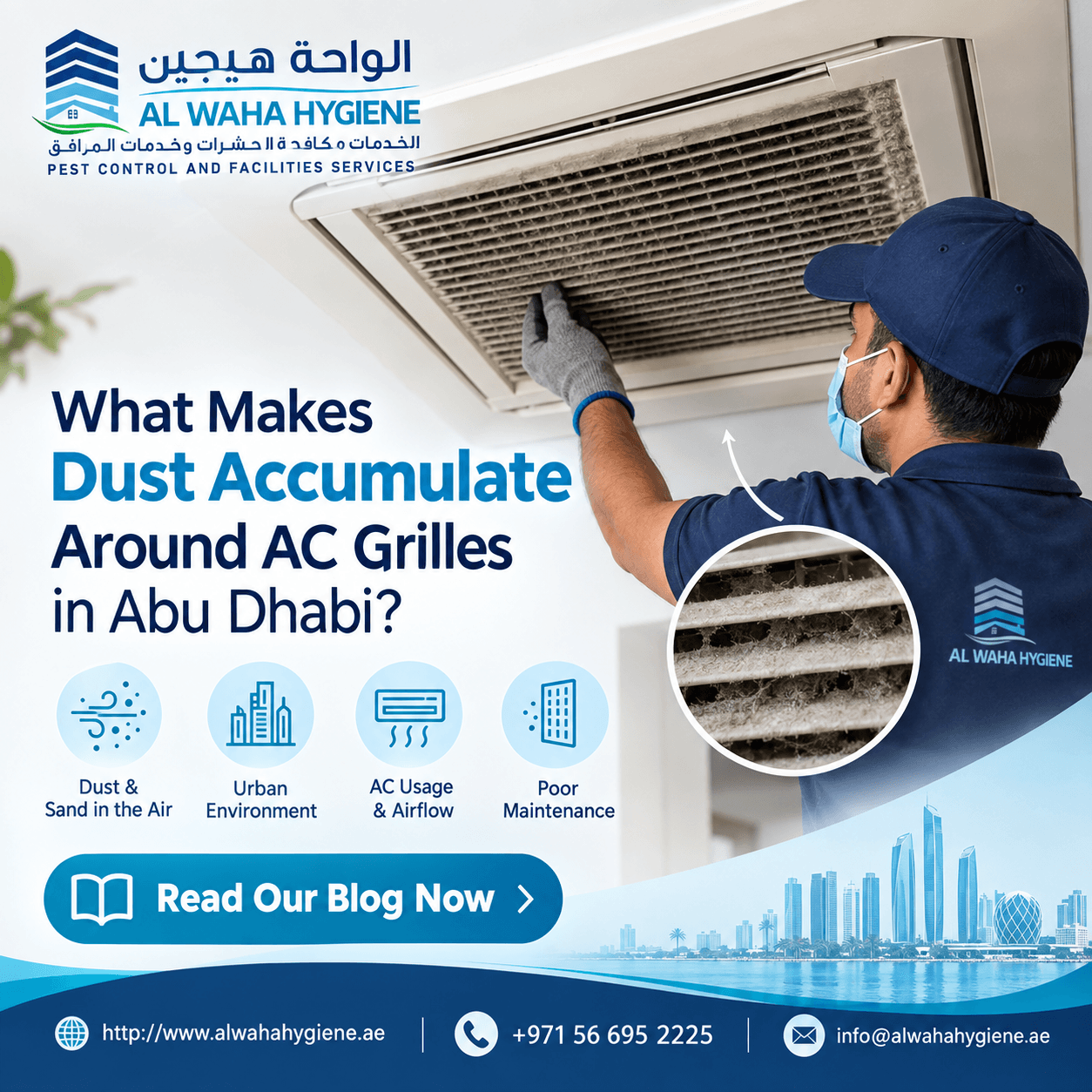 What Makes Dust Accumulate Around AC Grilles in Abu Dhabi?