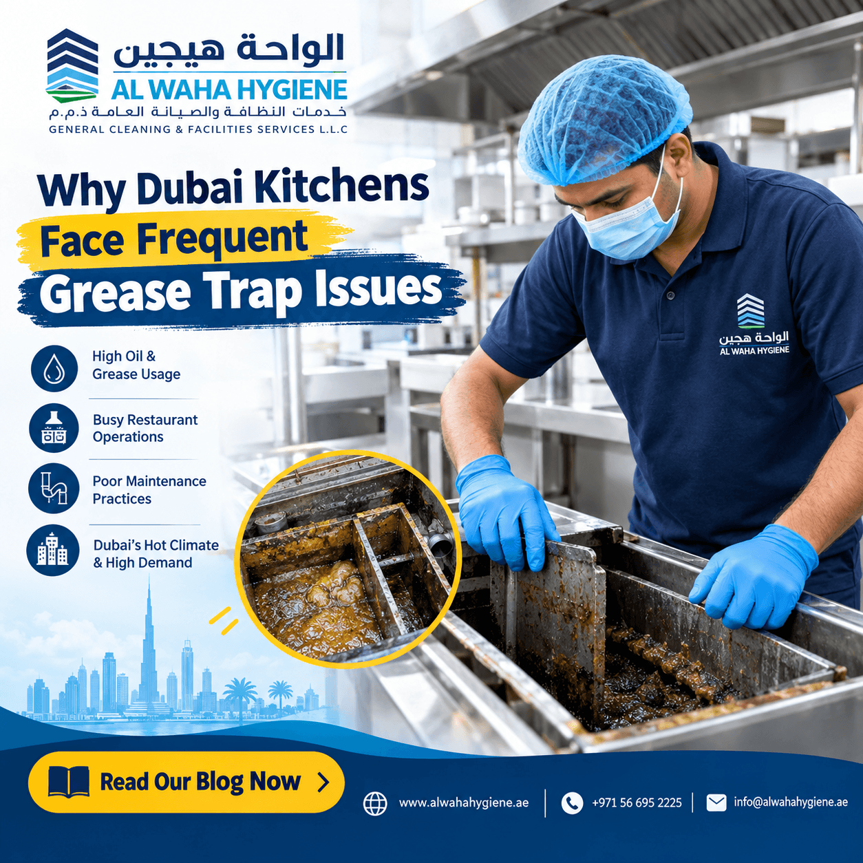 Why Dubai Kitchens Face Frequent Grease Trap Issues