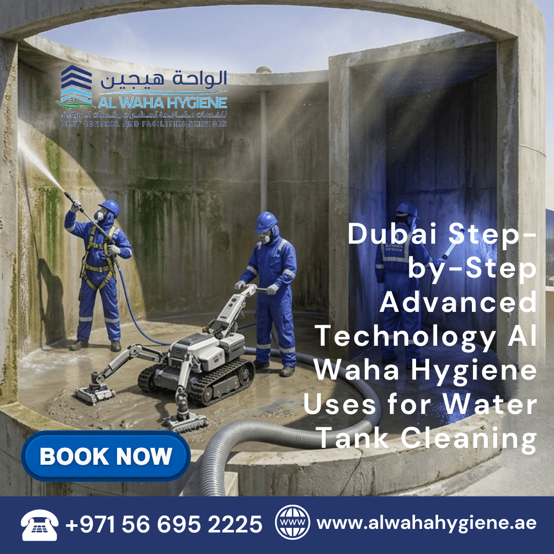 Dubai Step-by-Step Advanced Technology Al Waha Hygiene Uses for Water Tank Cleaning