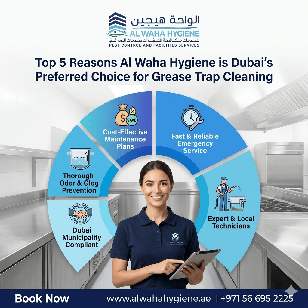 Top 5 Reasons Al Waha Hygiene is Dubai’s Preferred Choice for Grease Trap Cleaning