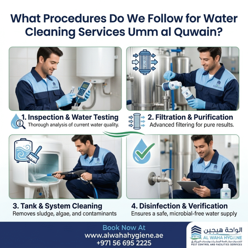 What Procedures Do We Follow for Water Cleaning Services Umm Al Quwain?