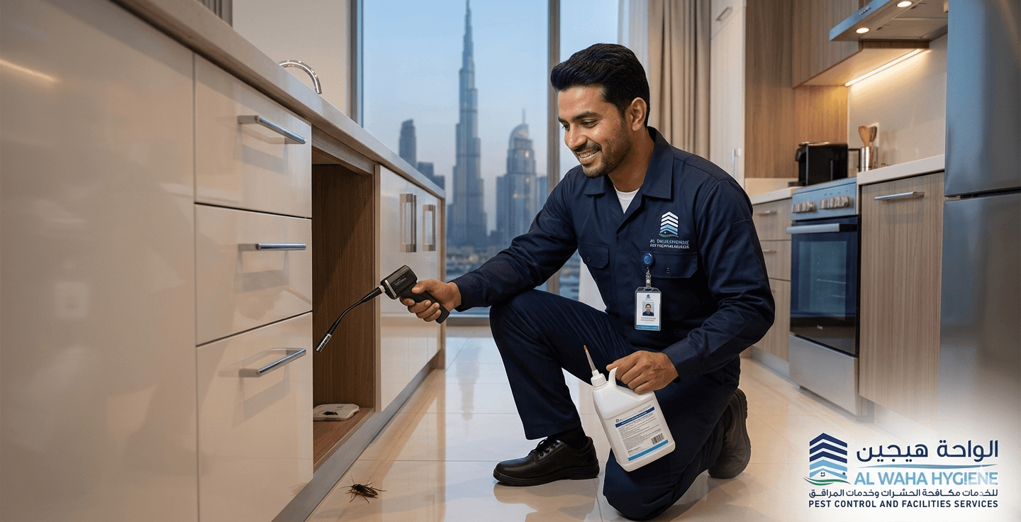 Professional Cockroach Pest Control Services by Al Waha Hygiene Experts in Dubai