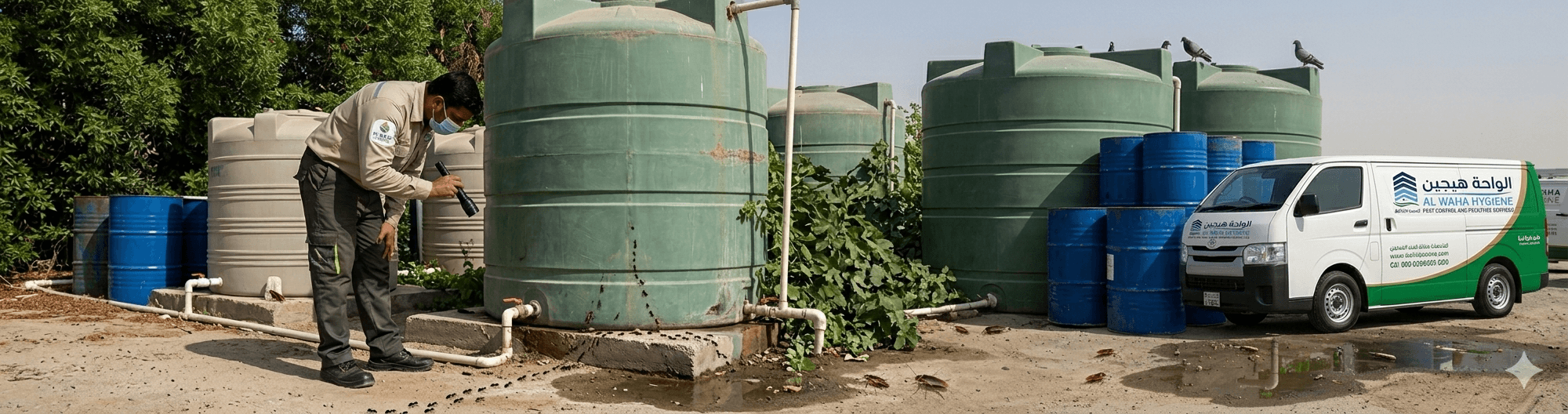 Pest Activity Near Water Storage Areas