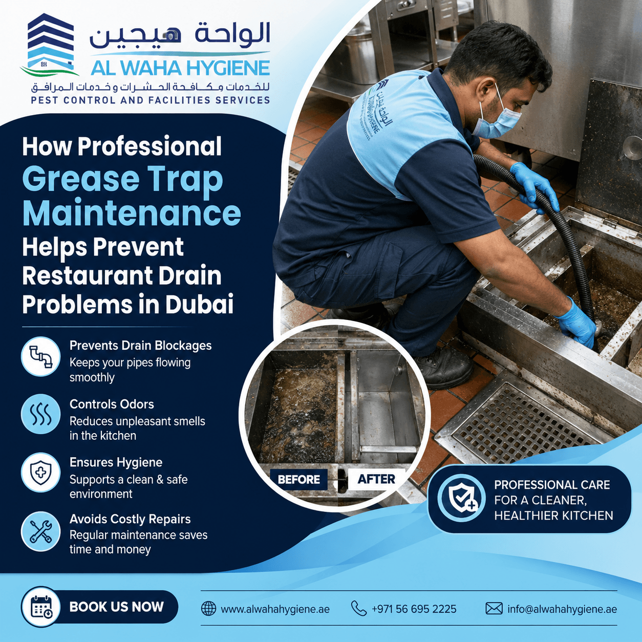 How Professional Grease Trap Maintenance Helps Prevent Restaurant Drain Problems in Dubai